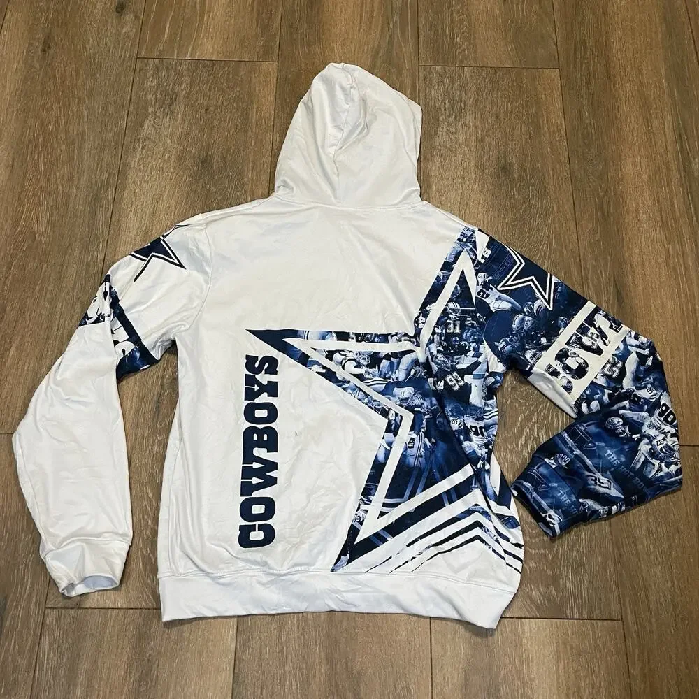 Dallas Cowboys Big LoDallas Cowboy Big Logo 3D Hoodie Size M